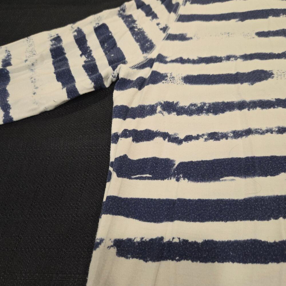 FDJ French Dressing Jeans Nautical Striped Knit Top White Blue Womens Size XL - Picture 8 of 12